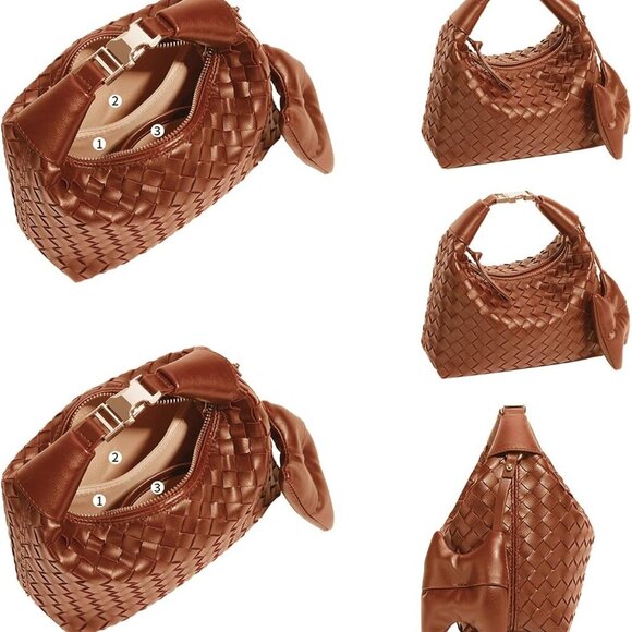 Crossbody Tote Bag Vegan Leather Small Hand Bag Women Versatile Compact - Picture 4 of 6